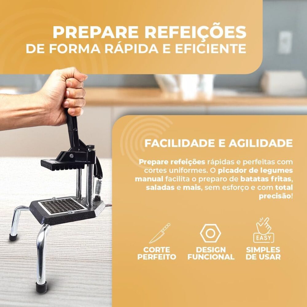 Picador de Batata Fatiador Cortador Legumes em Nylon - Corta... - Image 2