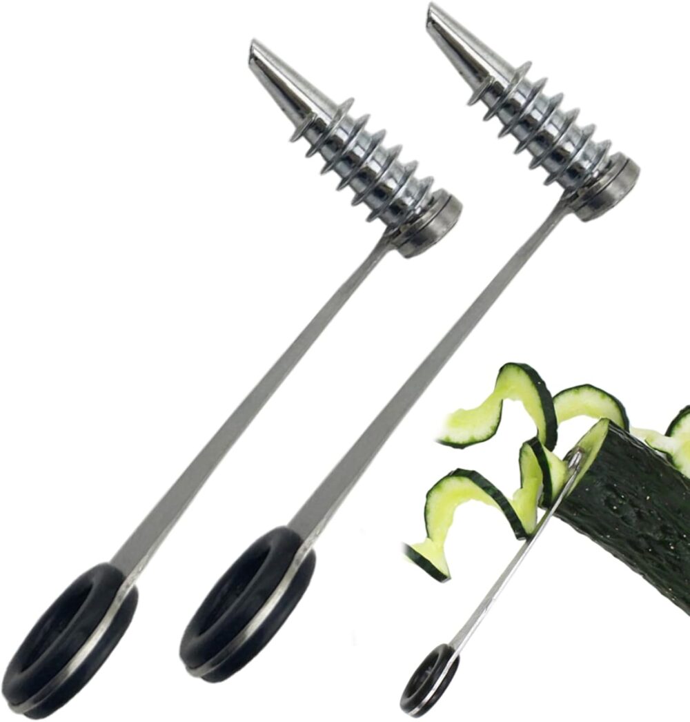 2 peças de cortador espiral de batata portátil multiuso de a... - Image 5