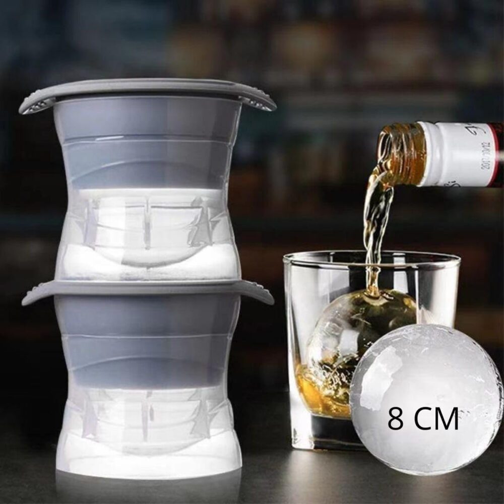 Combo 4 Formas De Gelo Redonda Esfera Grande 8CM Para Drink ... - Image 5