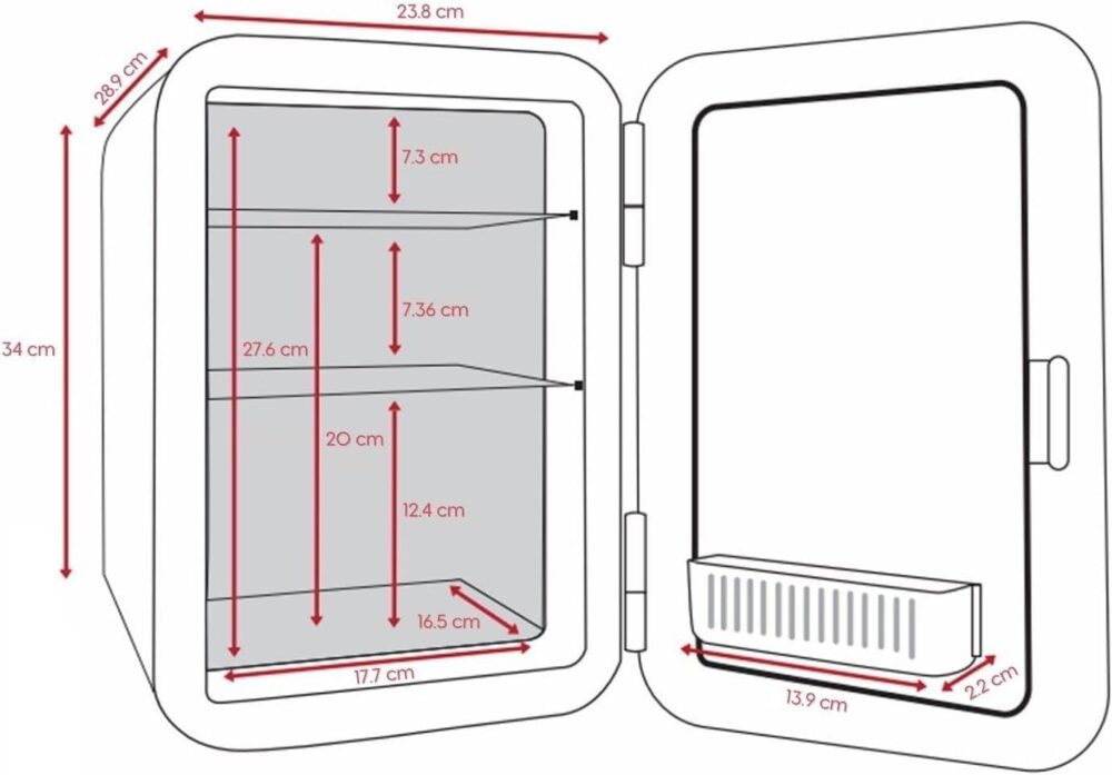 Cooluli Mini geladeira de 10 L para quarto – carro, mesa de ... - Image 6