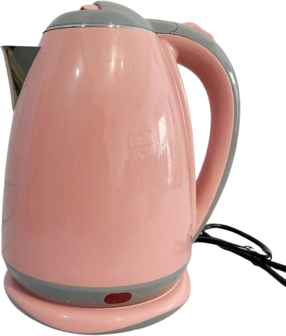 AMOREJA Chaleira Elétrica Rosa 1,8 Litros com Desligamento A...