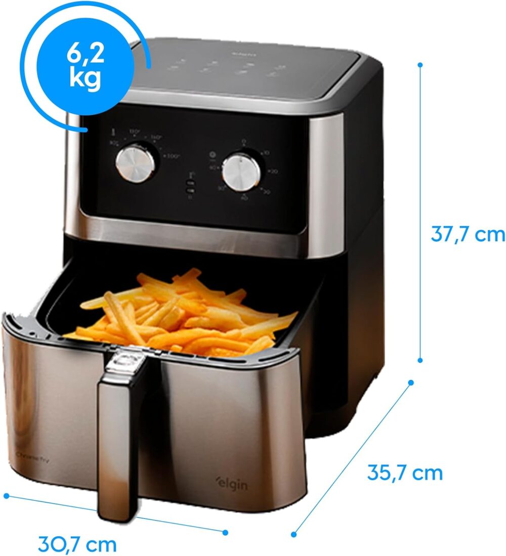 Fritadeira Elétrica Chrome Fry Inox Elgin 8L 1900W 220V - Ai... | É bom mesmo? Descubra antes de comprar - Image 7