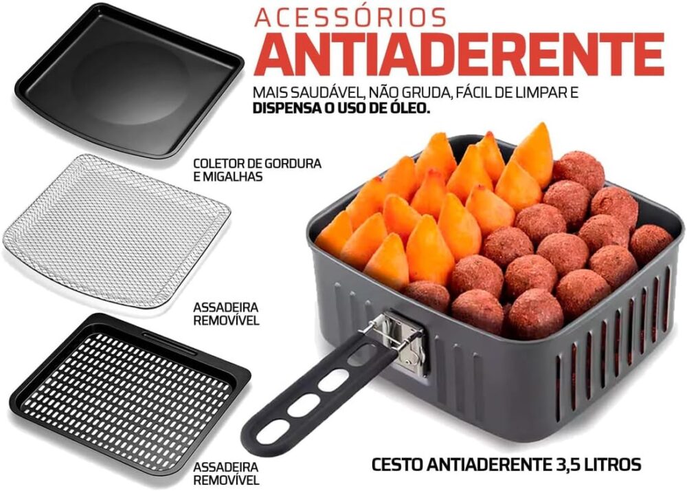 Fritadeira Air Fryer Oven Veronna Splendore Vaf1800d 4 Em 1 ... | É bom mesmo? Descubra antes de comprar - Image 5