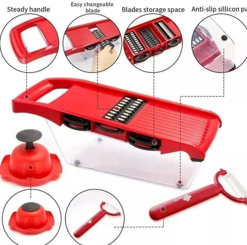 Ralador Fatiador Legumes Mandoline Multifuncional Aço Inox
