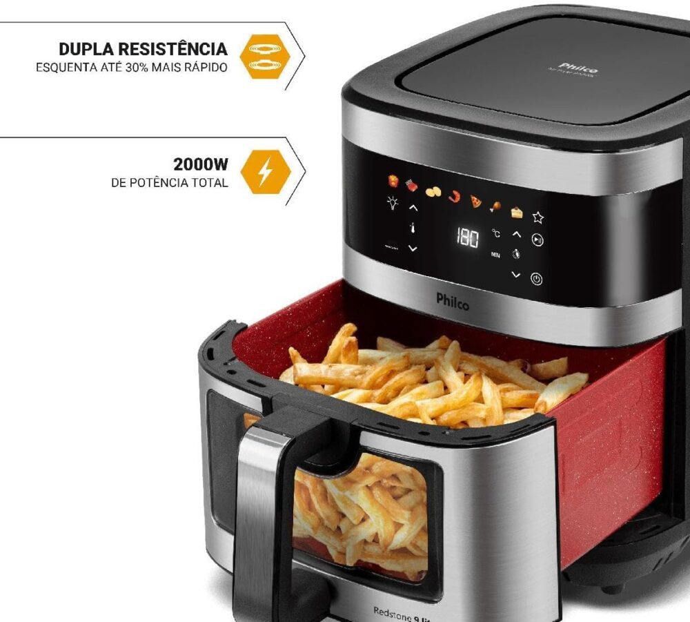 Air Fryer Philco 9L Visor Glass Painel Digital PAF90C 127 | É bom mesmo? Descubra antes de comprar - Image 7