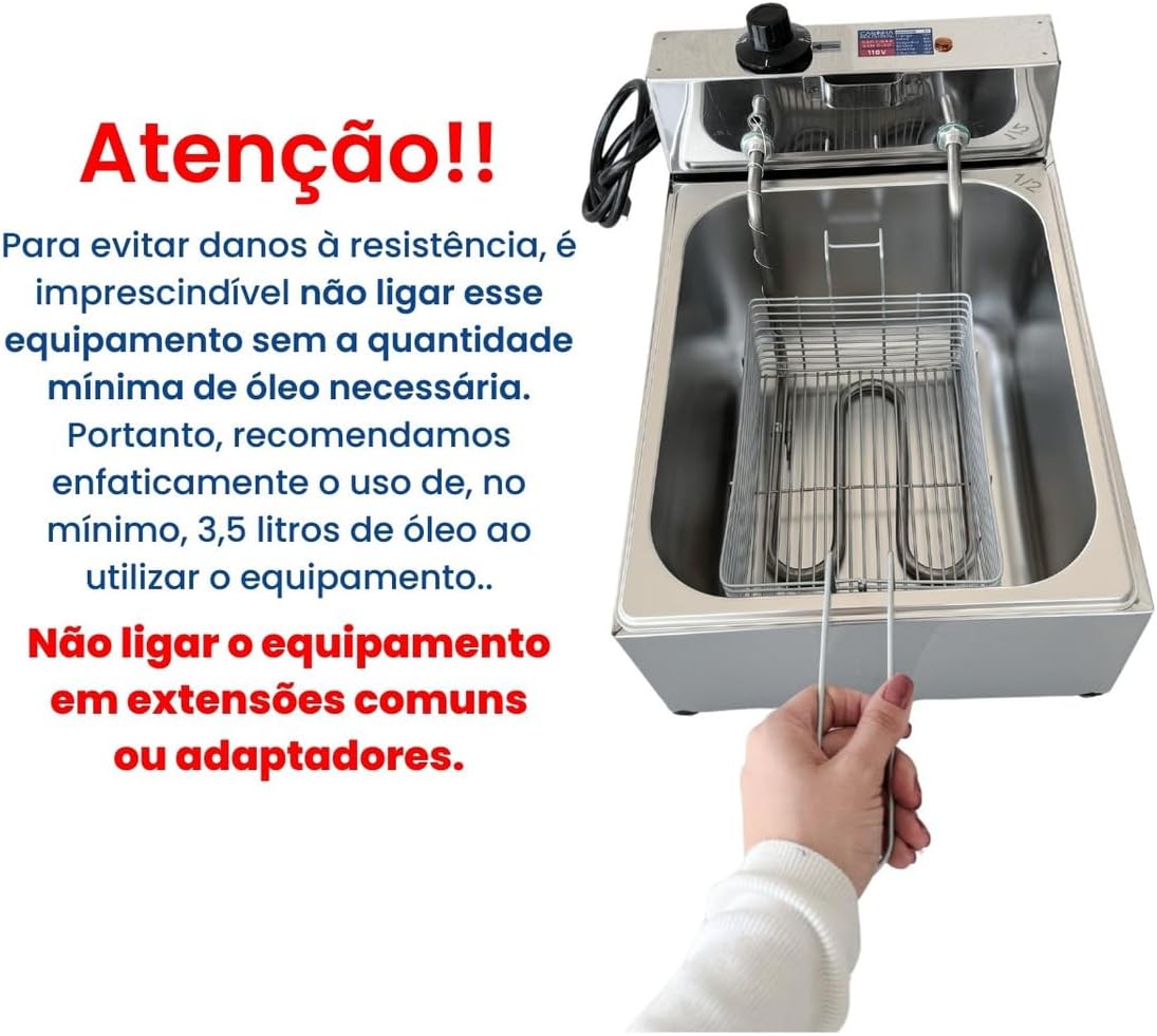 Fritadeira Industrial Elétrica Cuba 7l Inox Profissional | É bom mesmo? Descubra antes de comprar - Image 3
