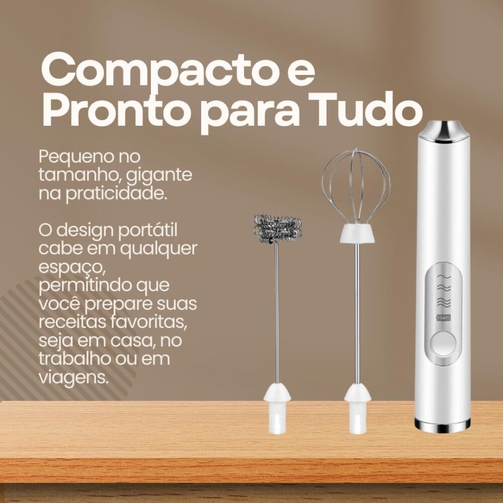 Mixer Misturador Portátil Sem Fio Para Misturar Líquido Mexe... - Image 4