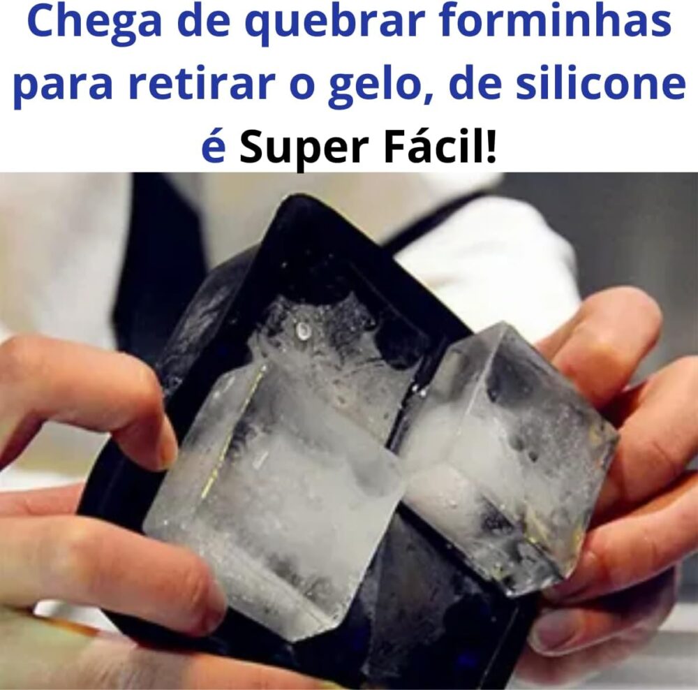Forma de Gelo Silicone Bandeja 4 Cubos Moldes Grandes Quadra... - Image 8