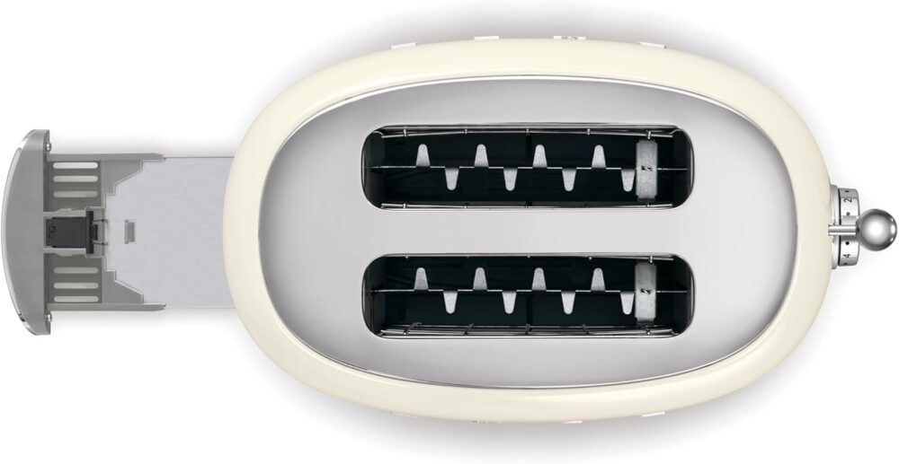 TSF01CRUS 50's Retro Style Aesthetic 2 Slice Toaster, Cream - Image 5