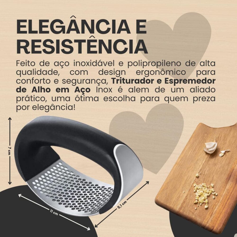 Espremedor, Ralador, Amassador e Triturador de Alho e Cebola... - Image 4