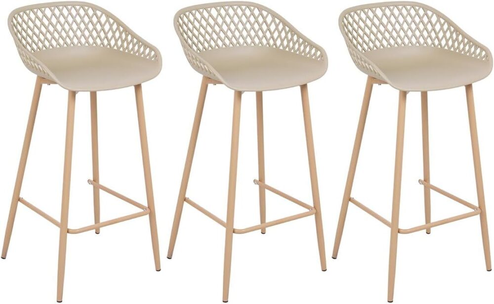 Loft7, Kit 3 banquetas altas bancada cozinha Clarice Cloe