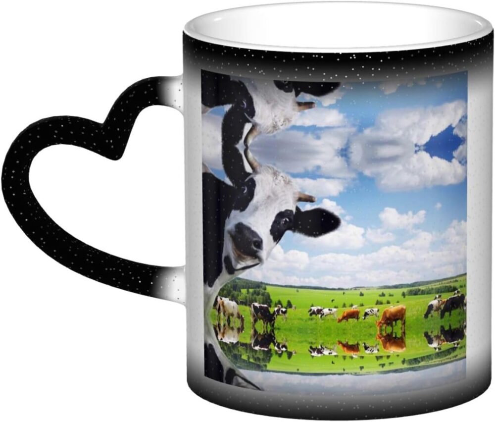 FURLOU Caneca de café de vaca leiteira pasto prado pastagem ...