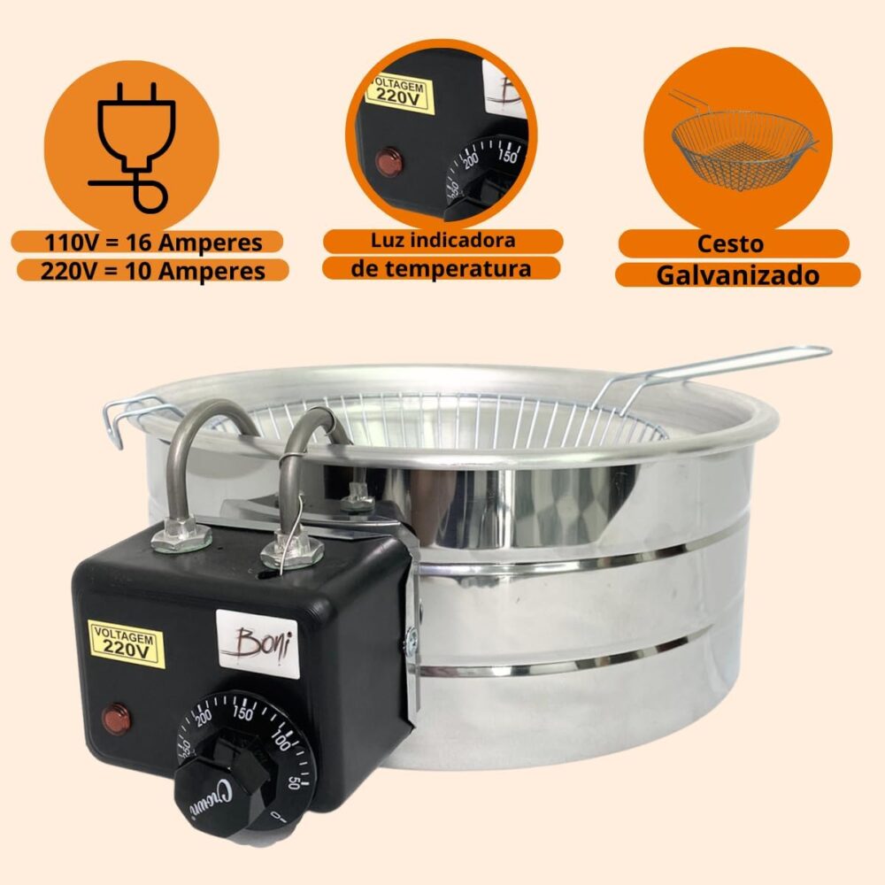 Fritadeira Elétrica Industrial Tacho 3,5L + Escumadeira Inox... | É bom mesmo? Descubra antes de comprar - Image 2