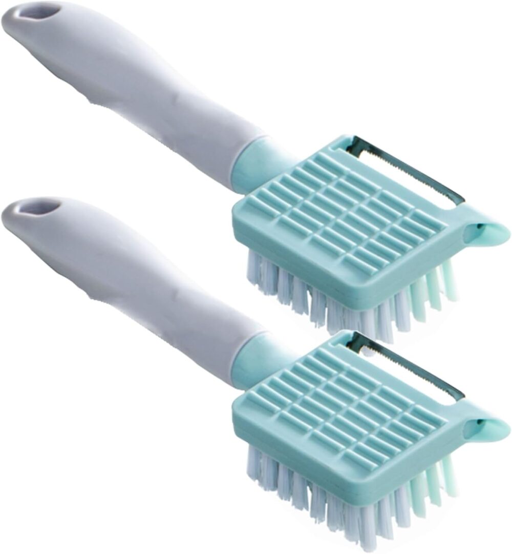 Escova de vegetais 2 em 1 e descascador Julienne, escovas de...