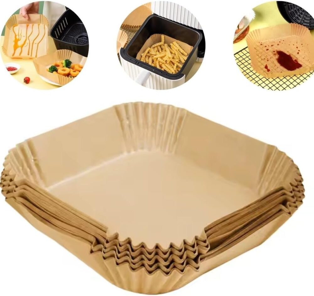 Kit 100 Formas Descartável Quadradas para Air Fryer Grande 2... | É bom mesmo? Descubra antes de comprar - Image 3