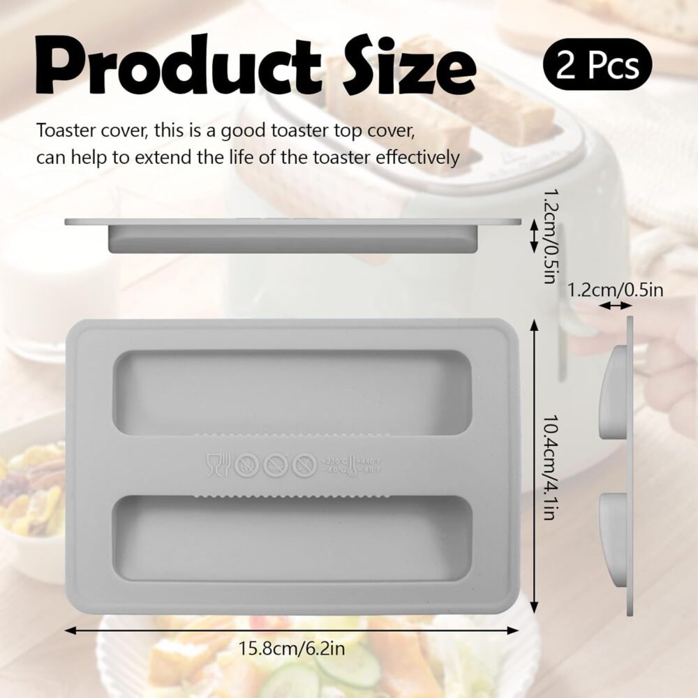 BangBoom Pacote com 2 tampas de silicone para torradeira de ... - Image 2