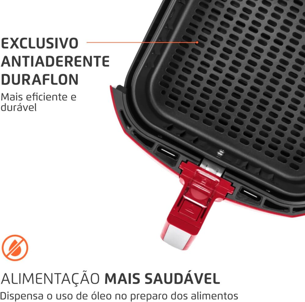 Fritadeira Sem Óleo Air Fryer 5L, Mondial, Vermelho/Inox, 19... | É bom mesmo? Descubra antes de comprar - Image 6
