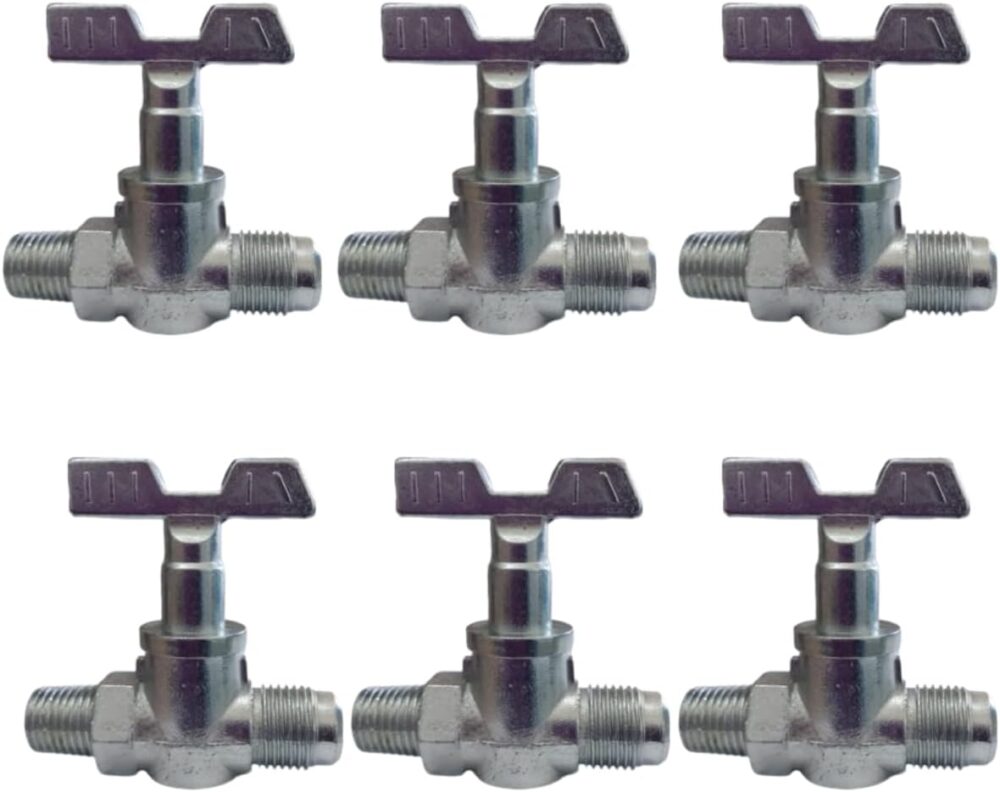 6 Registros Fogão Semi Industrial 1/4 Volta Baixa Pressão