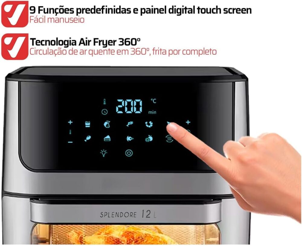 Fritadeira Air Fryer Oven Veronna Splendore Vaf1800d 4 Em 1 ... | É bom mesmo? Descubra antes de comprar - Image 4