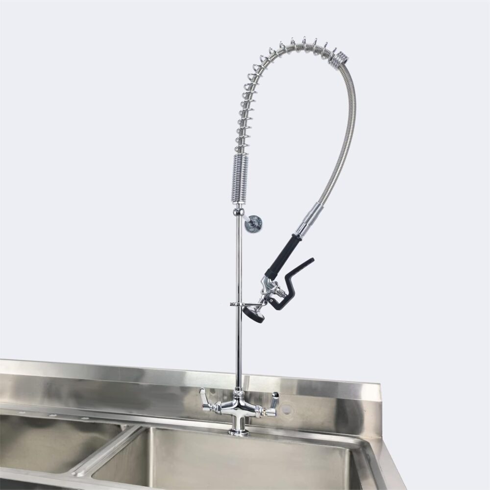 MaxSen Torneira de pia comercial com pulverizador 101,6 cm d... - Image 6