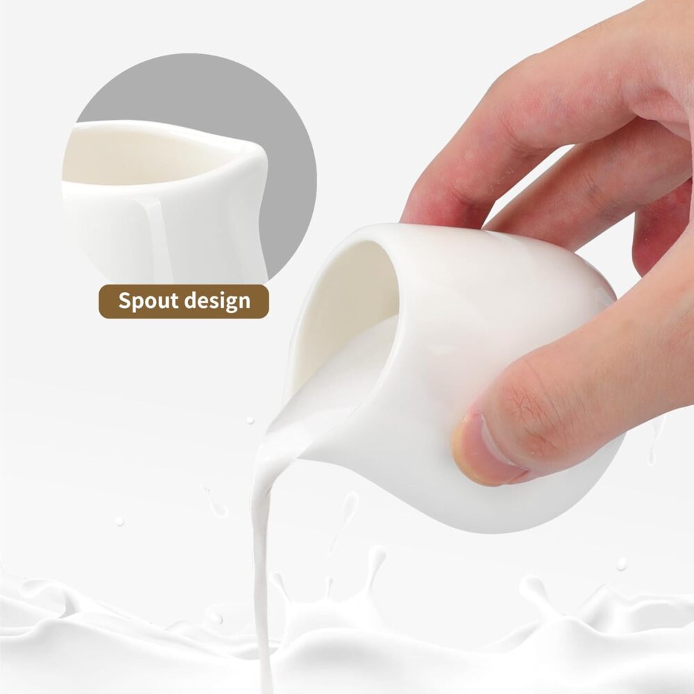 12 peças de mini creme de cerâmica, jarra pequena de porcela... - Image 4