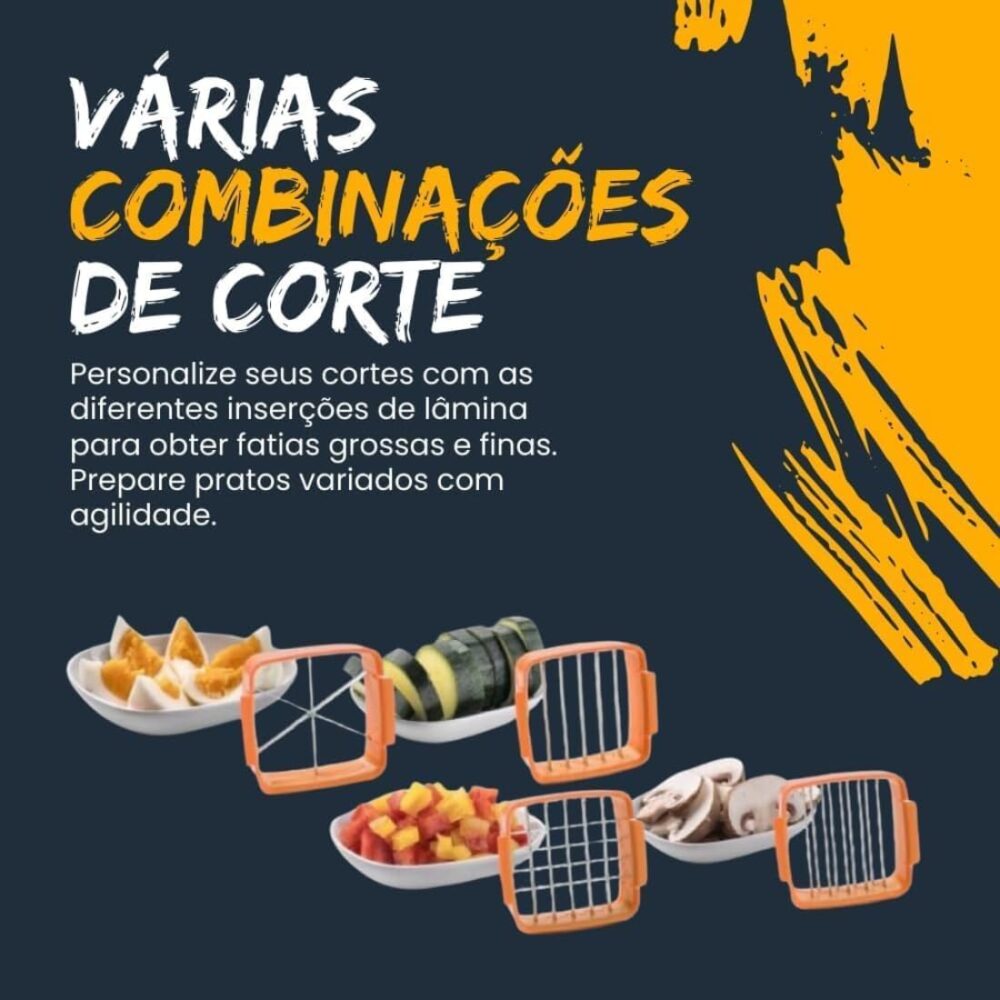Cortador Compacto de Legumes Verduras e Frutas Fatiador Mult... - Image 4