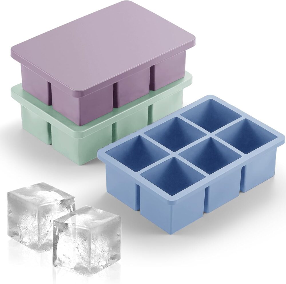 Nax Caki Pacote com 3 bandejas para cubos de gelo – moldes d...