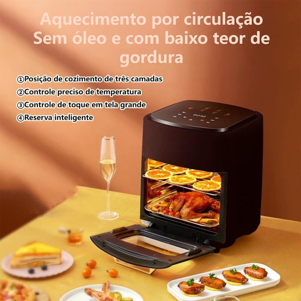 Fritadeira Elétrica sem oleo Airfryer 15L, Vários receitas p... | É bom mesmo? Descubra antes de comprar - Image 3