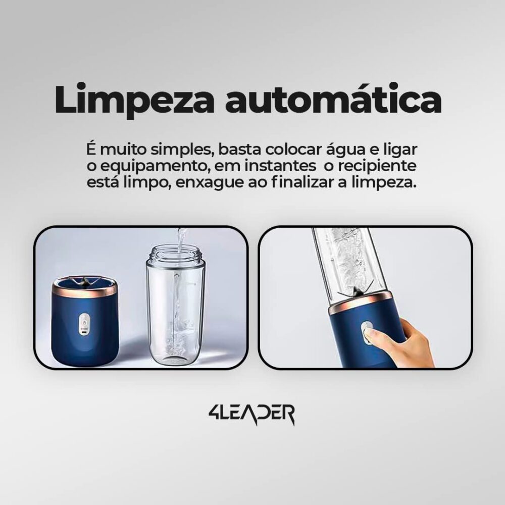 Liquidificador Portátil de Suco e Suplementos 4Leader - Beba... - Image 5