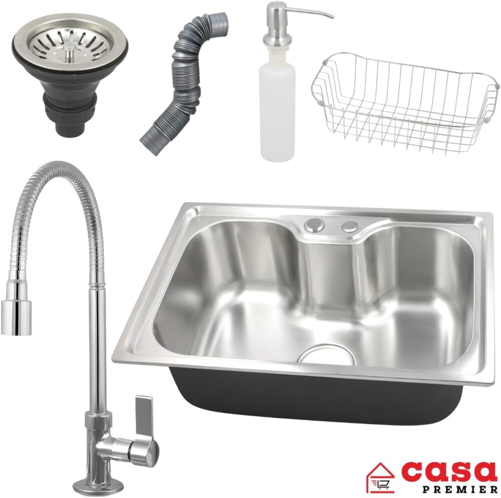 Cuba Gourmet Cozinha Aço Inox 304 60x42cm + Torneira Cromada... - Image 2