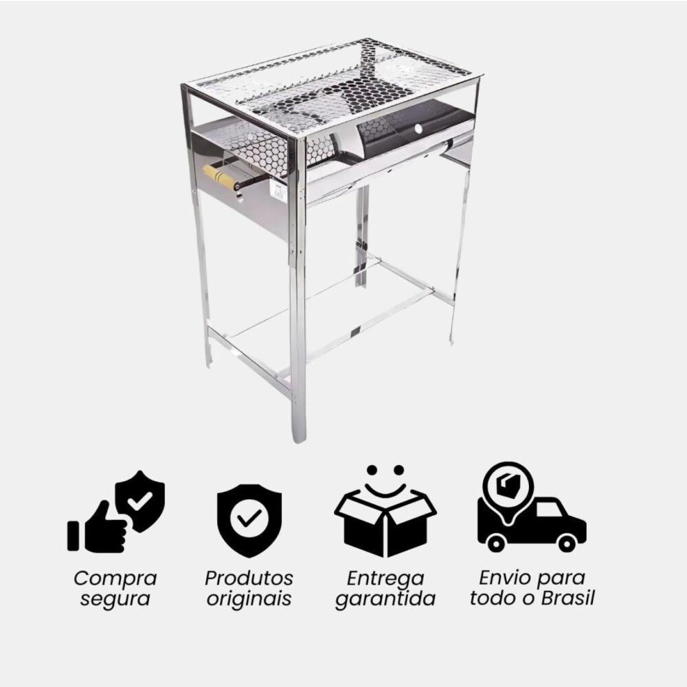 Churrasqueira de Inox N 1 (28x40). (N 1 (28x40)) - Image 2