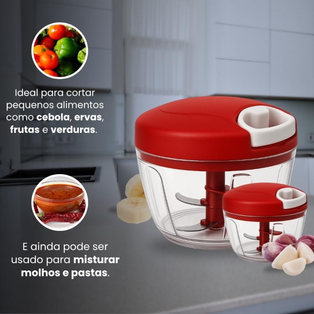 KIT Dois Processador de Alimentos Manual (500ml e 170ml) Ide... - Image 3