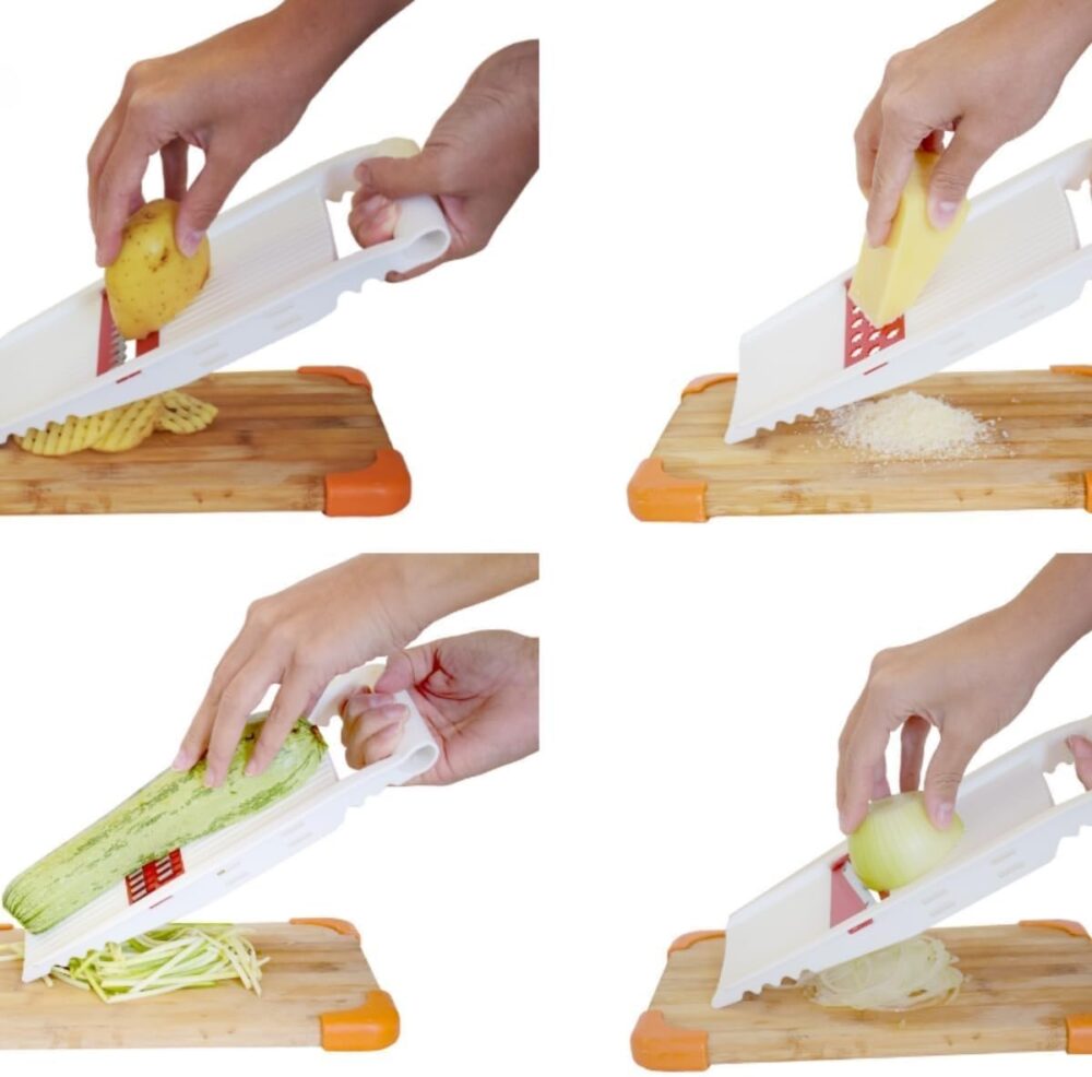 Cortador e Fatiador Manual 5 em 1, Lâminas para Legumes e Ba... - Image 3