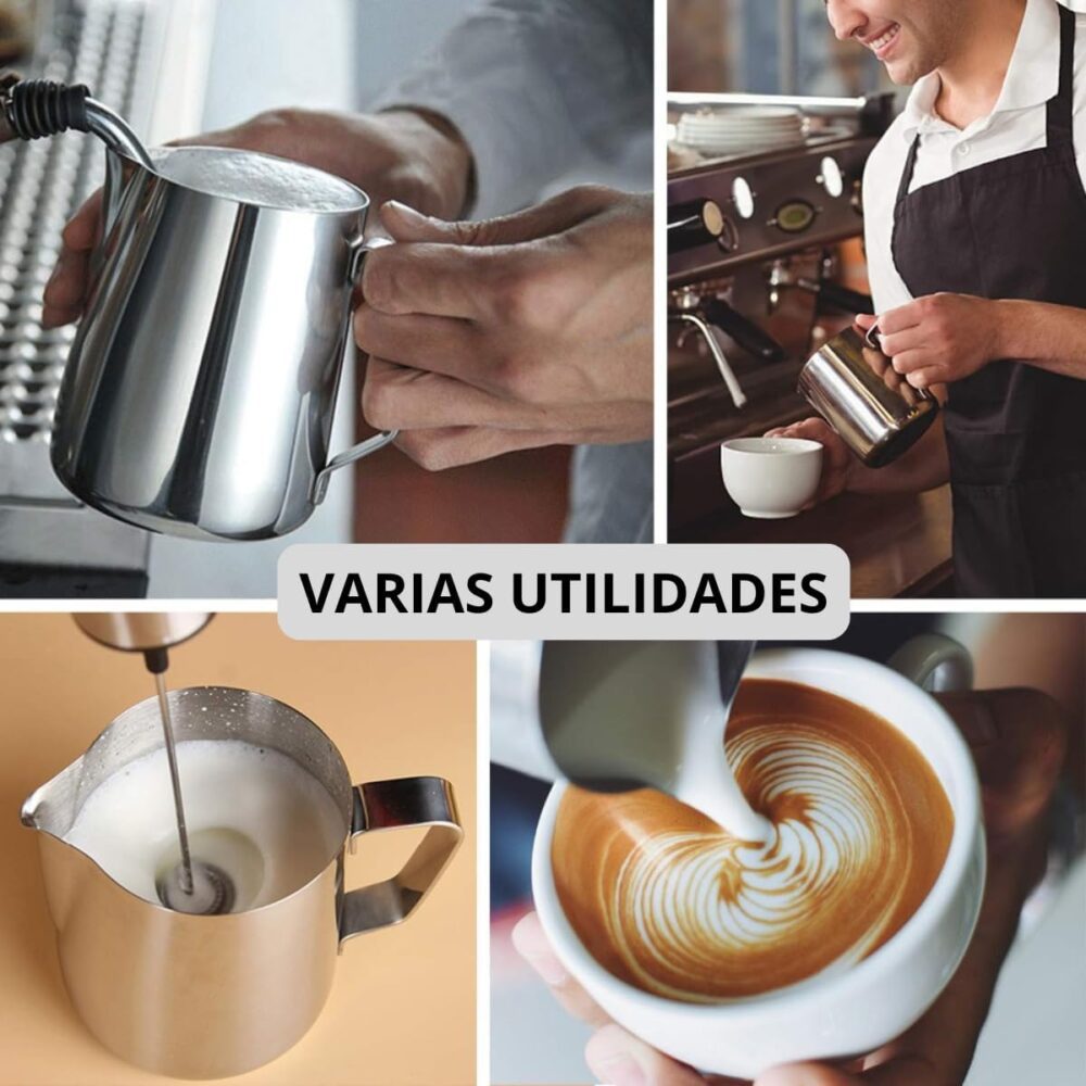 Jarra de espumar leite 350 ml Jarra de aço inoxidável copo v... - Image 3