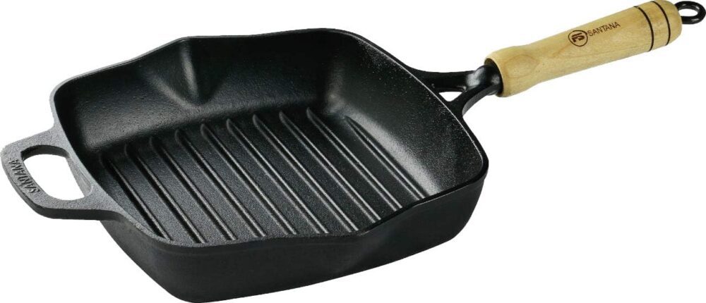 Frigideira De Ferro Fundido Cook Grill Bistequeira 22x22cm S... - Image 3