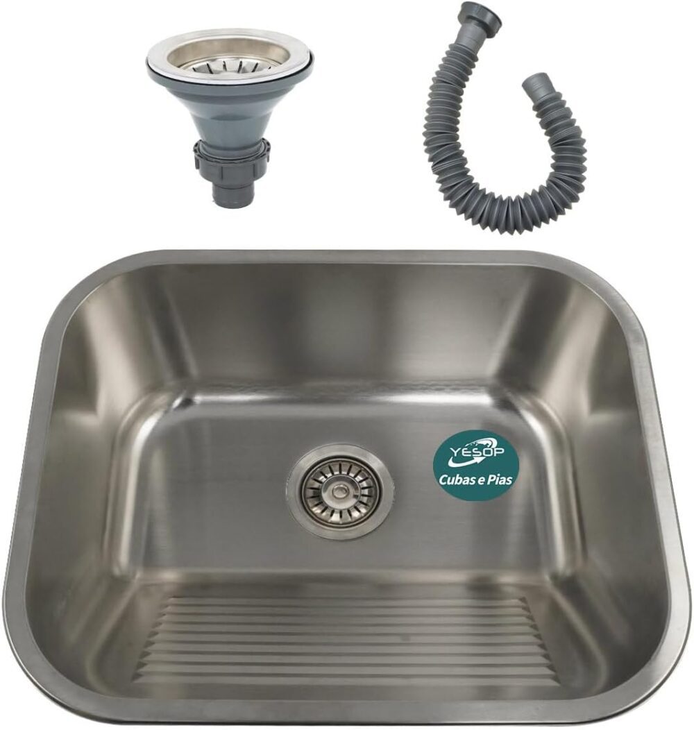 Tanque de Encaixe em Aço Inoxidável Acetinado 55x45 CM YESOP - Image 7