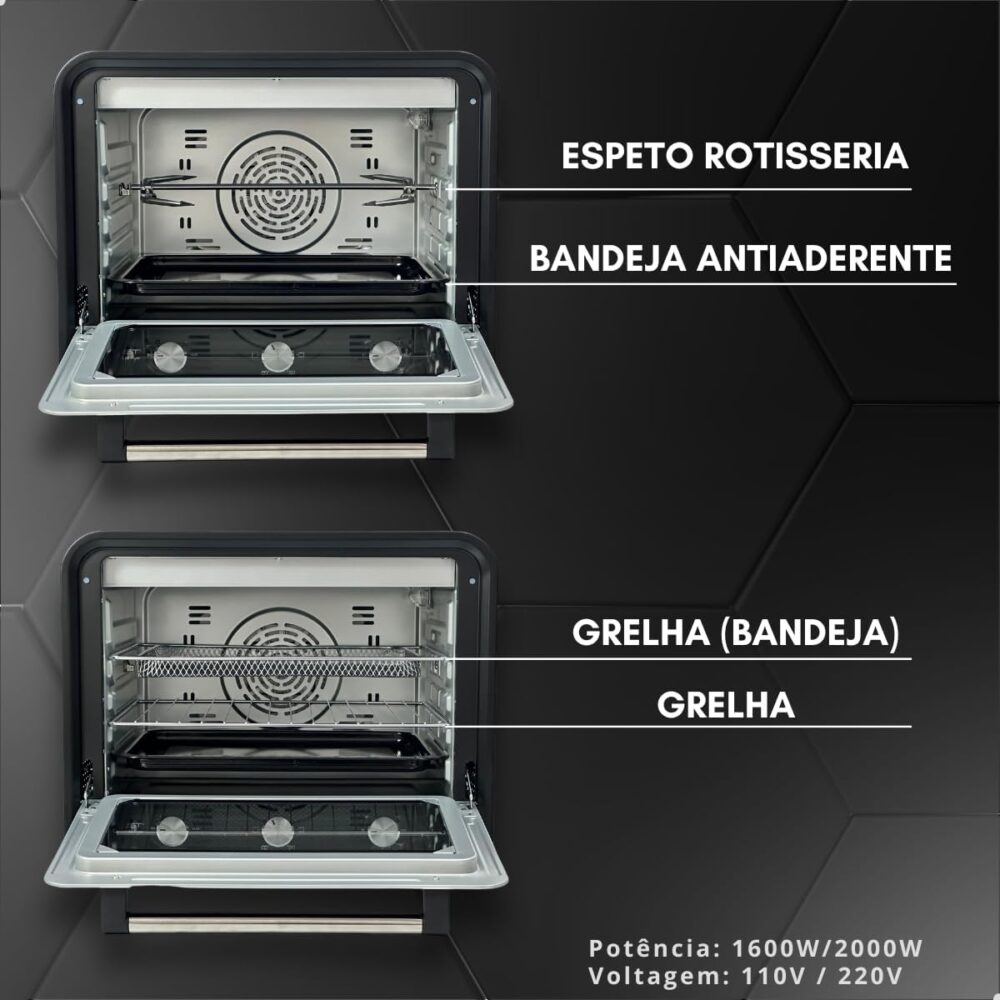 Forno e Fritadeira sem Óleo Best 45L Air Fryer Fry Oven Tama... | É bom mesmo? Descubra antes de comprar - Image 7