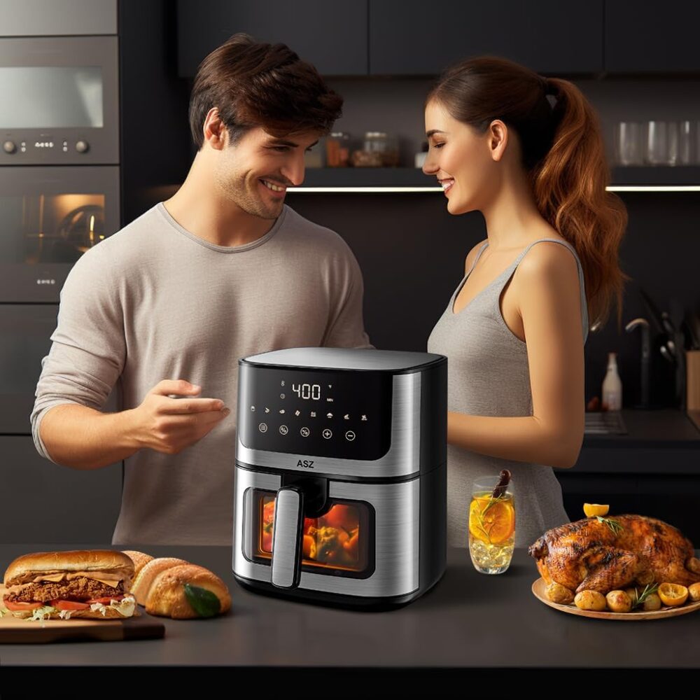 ASZ Frigideira de ar 4,7 litros, Airfryer compacto portátil,... | É bom mesmo? Descubra antes de comprar - Image 5
