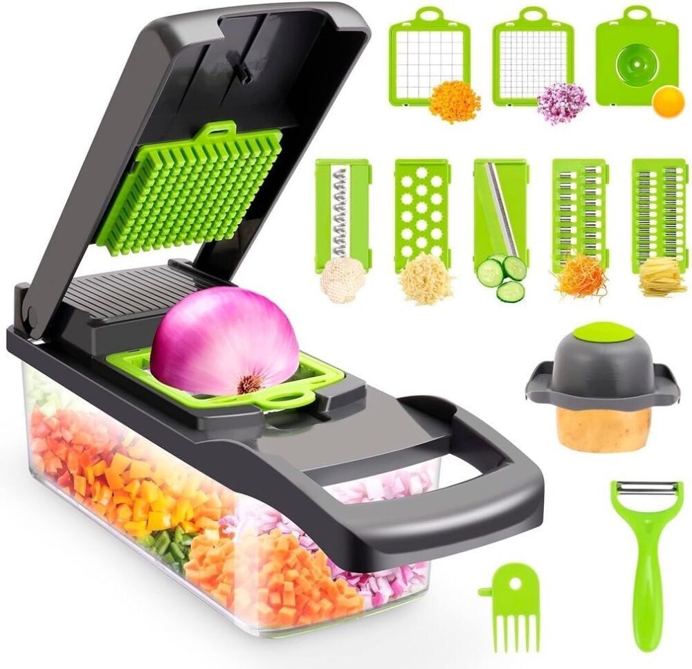 Cortador Multifuncional Fatiador de Legumes 14 Em 1 Verduras...