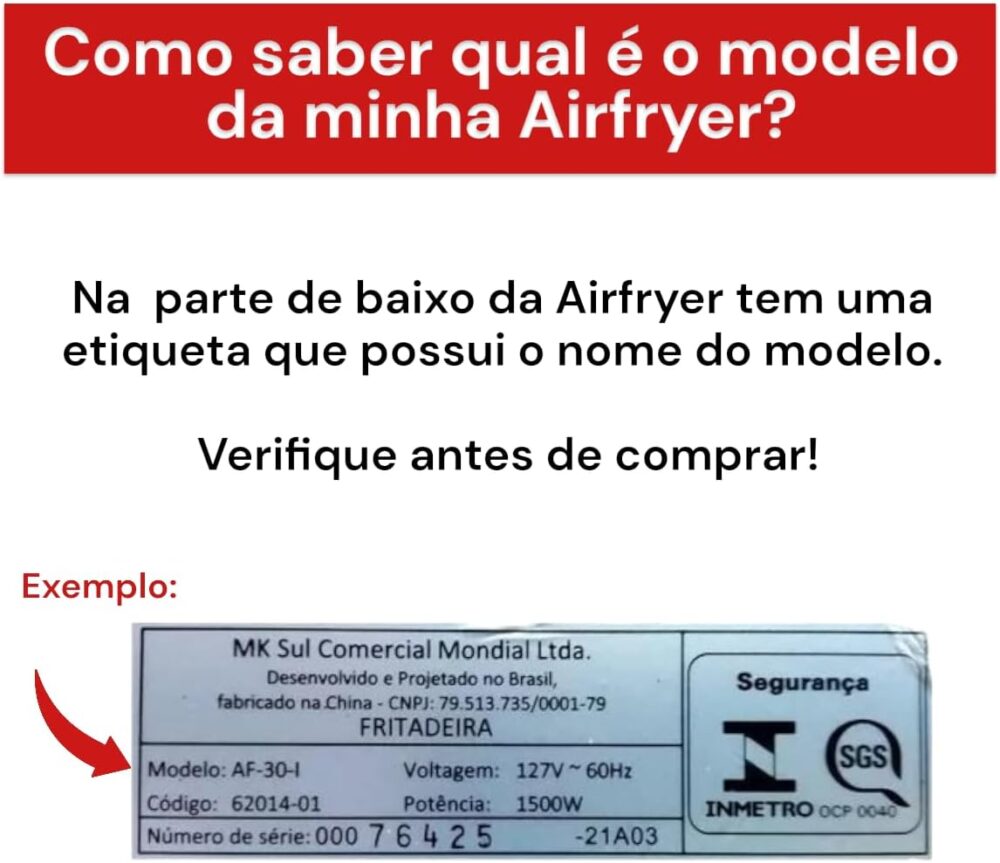 Puxador Alça Para Air Fryer Mondial AF-29 AF-30 AF-31 Preto ... | É bom mesmo? Descubra antes de comprar - Image 3