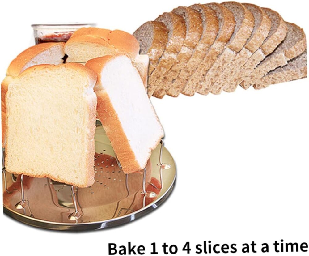 Torradeira de pão de aço inoxidável dobrável para família, a... - Image 6
