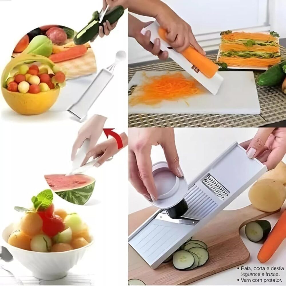 Kit Cortador Descascador Ralador Boleador 4 em 1 com Proteto... - Image 5