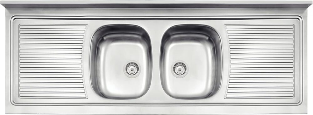 Pia de Apoio Tramontina Ribon 2C 34 em Aço Inox 160 x 60 cm ...