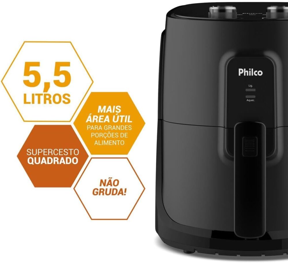 Air Fryer Philco 5,5L Revestimento Redstone 1500W 220 | É bom mesmo? Descubra antes de comprar - Image 9