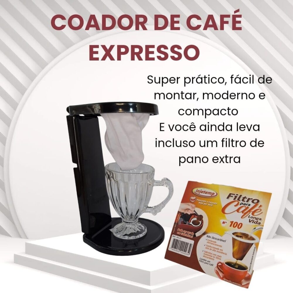 Coador Expresso Individual Sustentável e Ecológica Com Supor... - Image 2