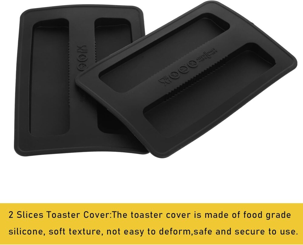 Capa de torradeira, 2 peças de silicone, 2 fatias, tampa de ... - Image 3