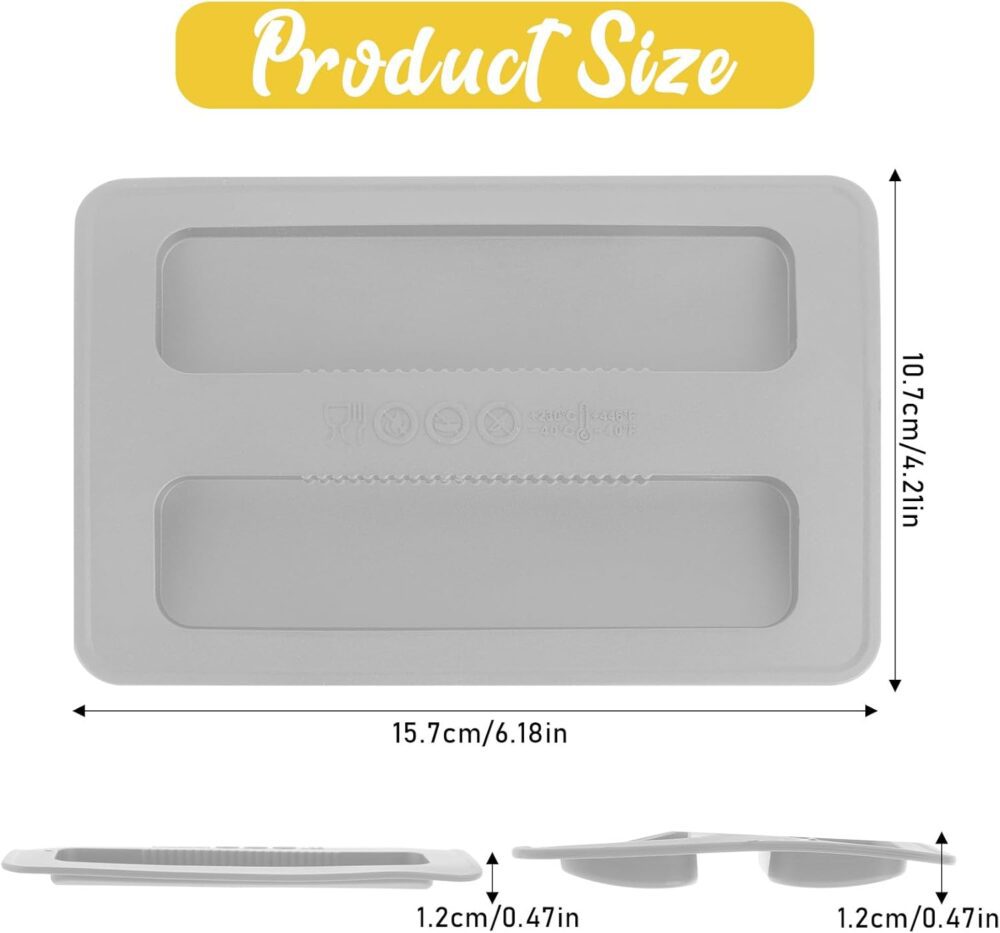 Psyqtsuary - Capa de silicone para torradeira, 2 peças, cinz... - Image 2