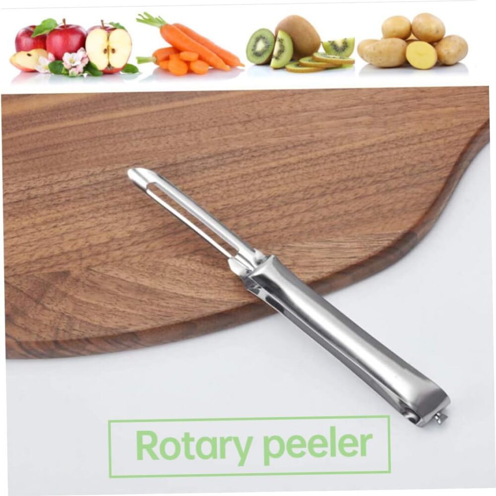 Descascador rotativo de vegetais de aço inoxidável com alça ... - Image 3