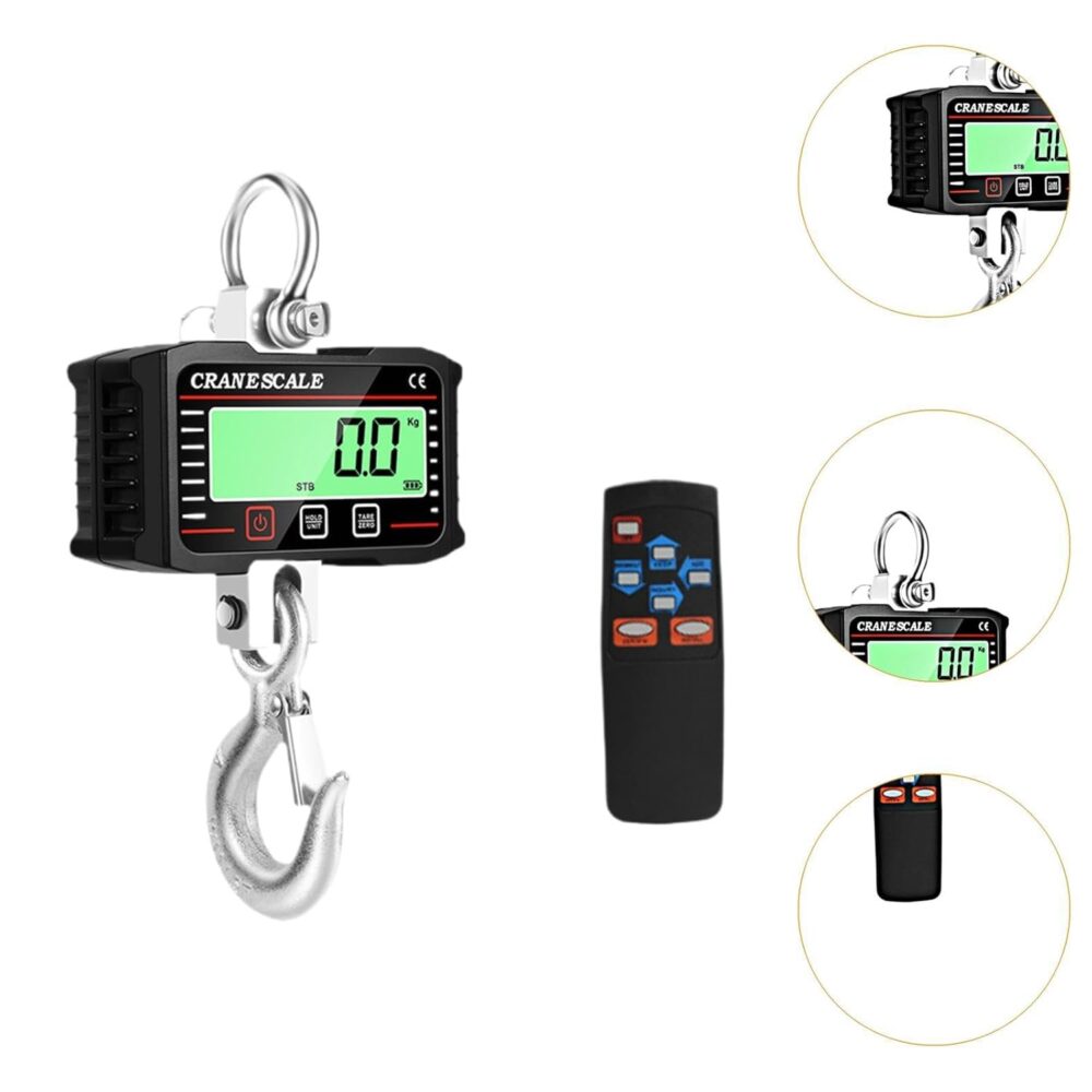 oshhni Balança de guindaste de 1000 kg Balança digital suspe... - Image 3