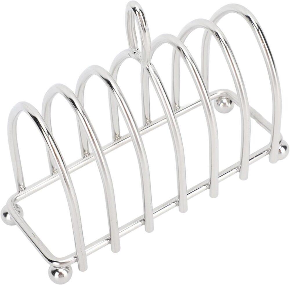 Torradeira, suporte para pão de aço inoxidável, fácil de arr... - Image 7